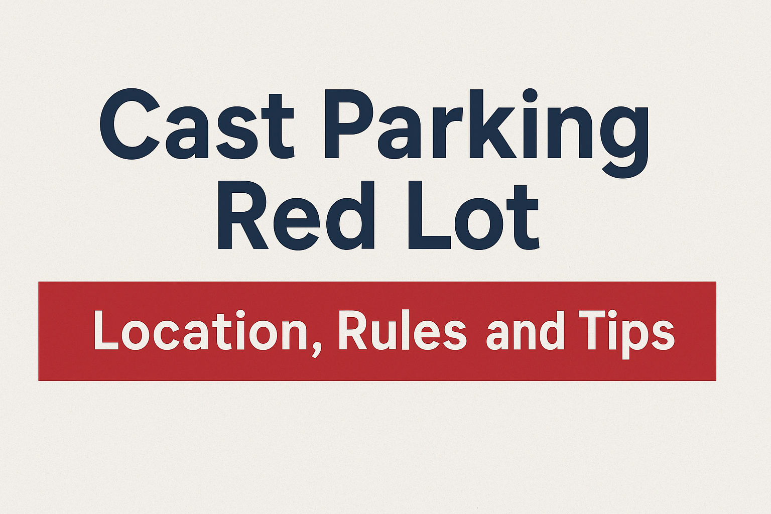 Cast Parking Red Lot